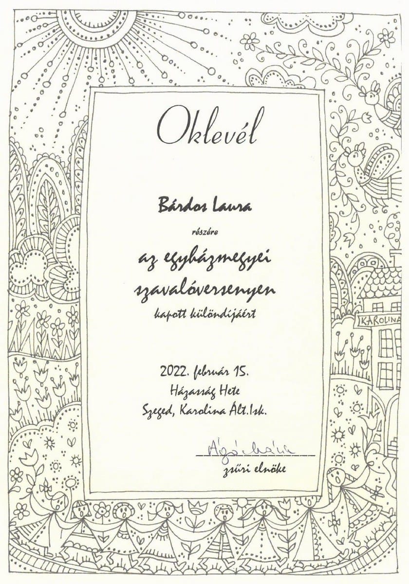 Bardos Laura oklevel